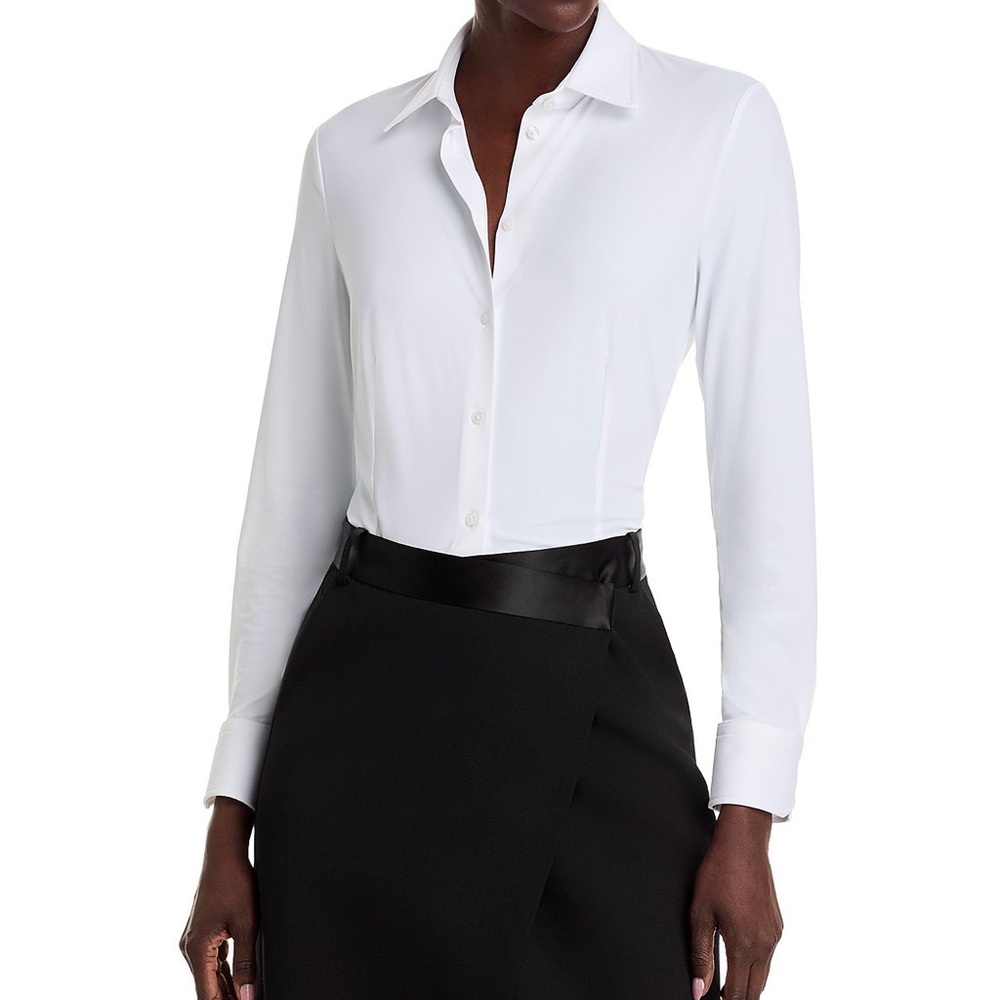 BOSS by Hugo Boss Stretch Cotton Blend
Poplin Point Collar Slim Fit Blouse